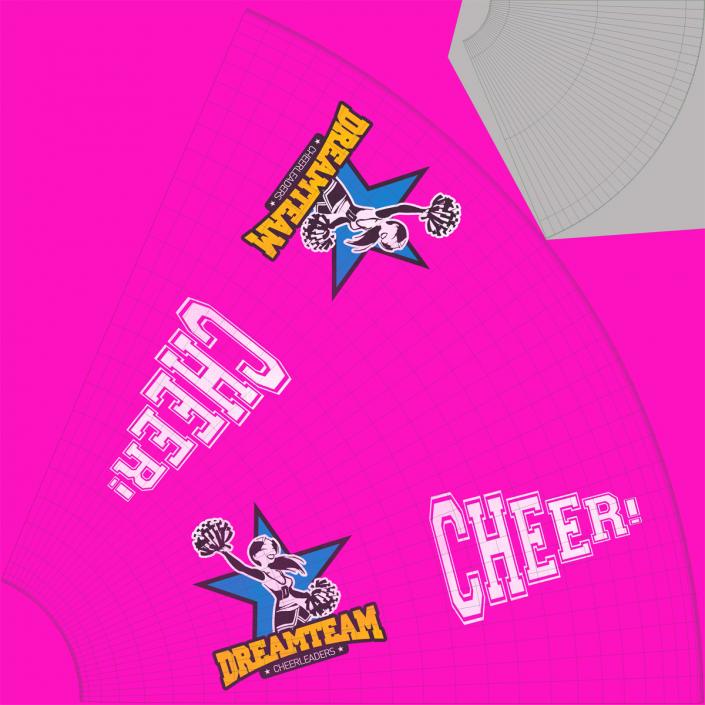 3D Cheerleader Megaphone Pink