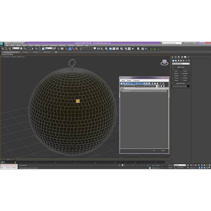 3D model Disco Ball Gold