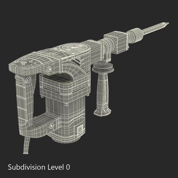 3D Electric Demolition Jack Hammer Metabo model