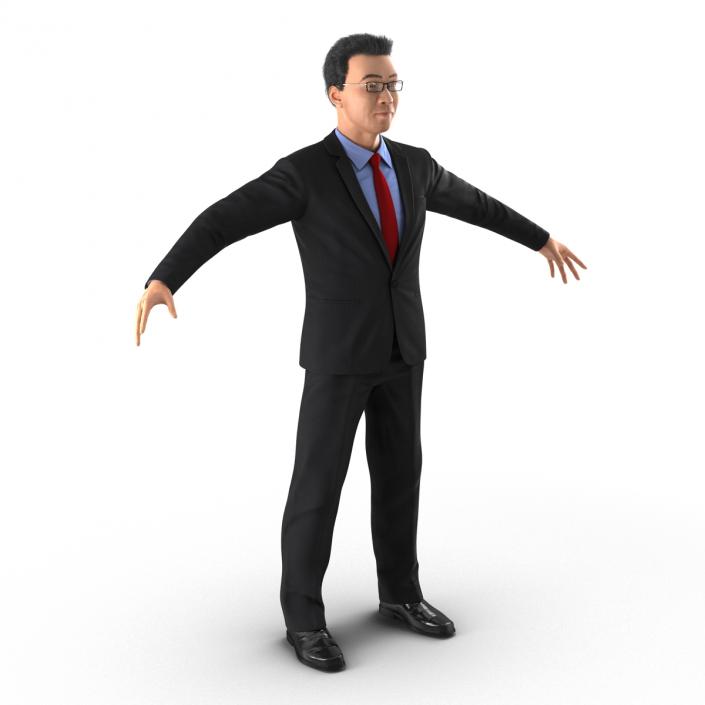 Asian Businessman Rigged 3D model