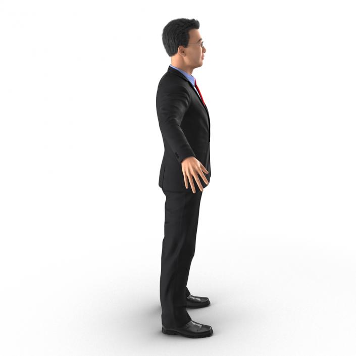 Asian Businessman Rigged 3D model