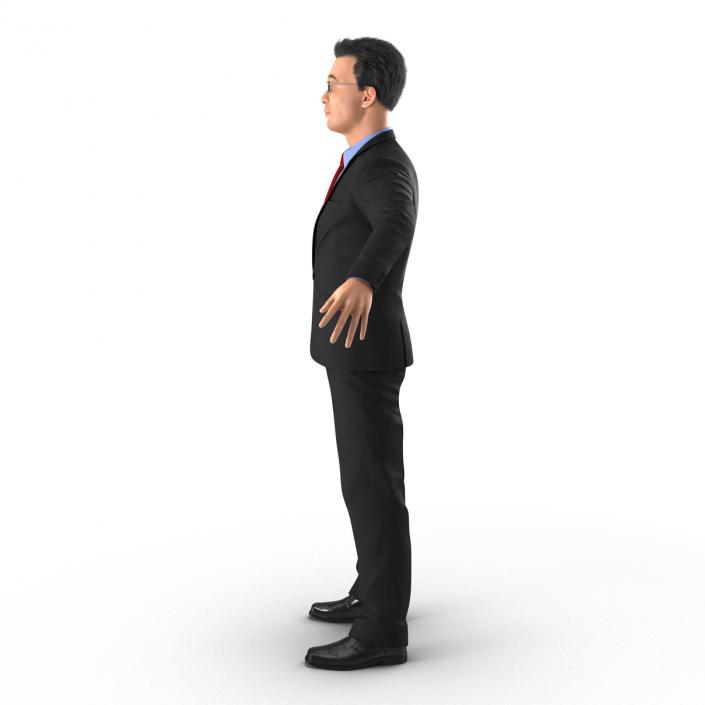 Asian Businessman Rigged 3D model