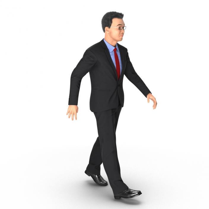 Asian Businessman Rigged 3D model