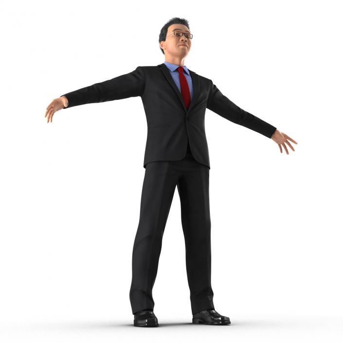 Asian Businessman Rigged 3D model