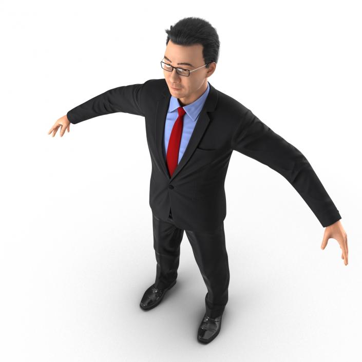 Asian Businessman Rigged 3D model