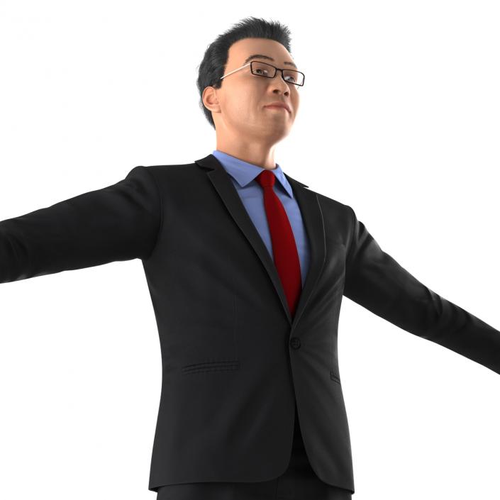 Asian Businessman Rigged 3D model