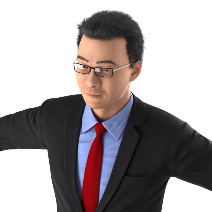 Asian Businessman Rigged 3D model