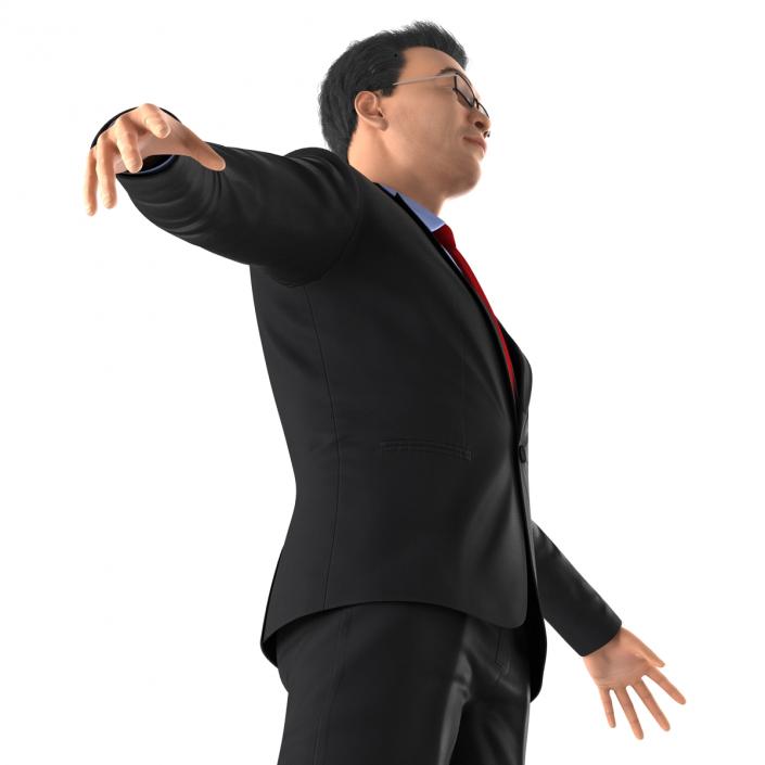 Asian Businessman Rigged 3D model