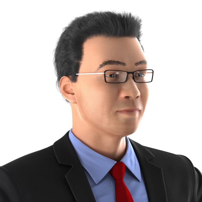 Asian Businessman Rigged 3D model