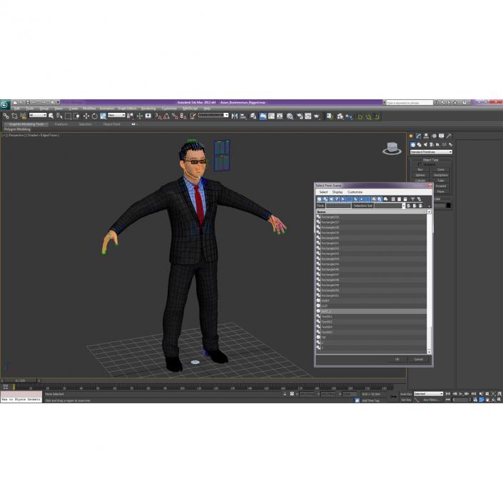 Asian Businessman Rigged 3D model