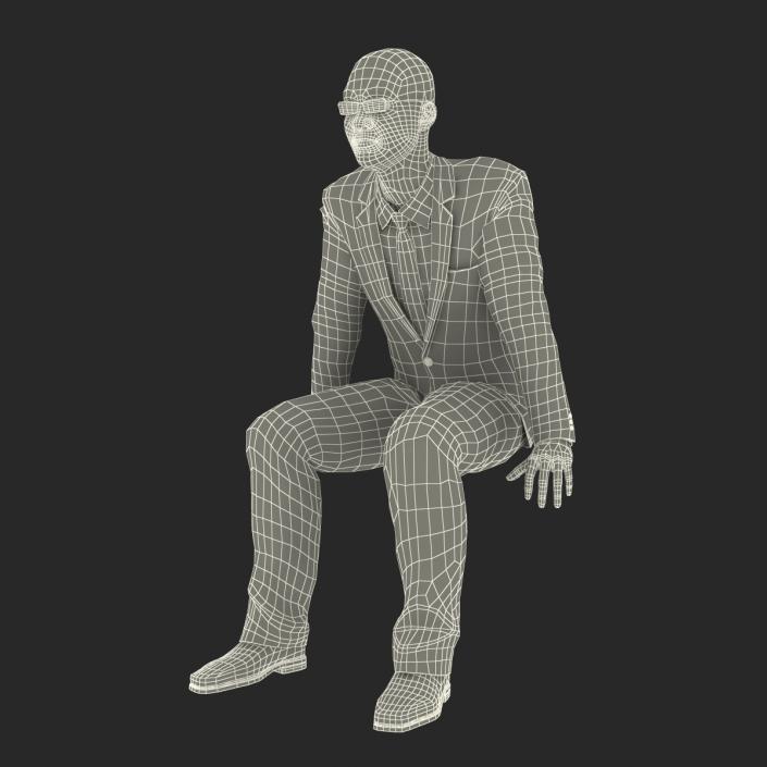 Asian Businessman Rigged 3D model