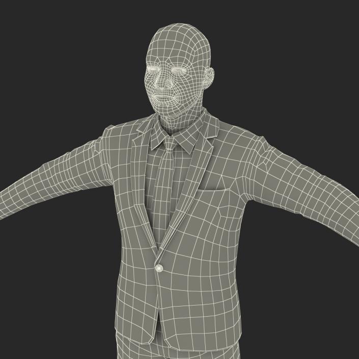 Asian Businessman Rigged 3D model