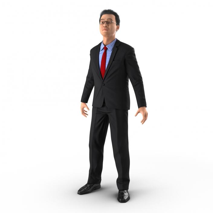 3D Asian Businessman Rigged 2