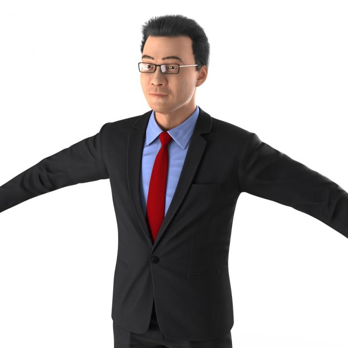 3D Asian Businessman Rigged 2