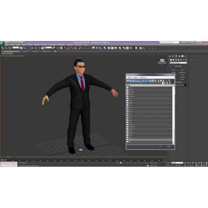 3D Asian Businessman Rigged 2