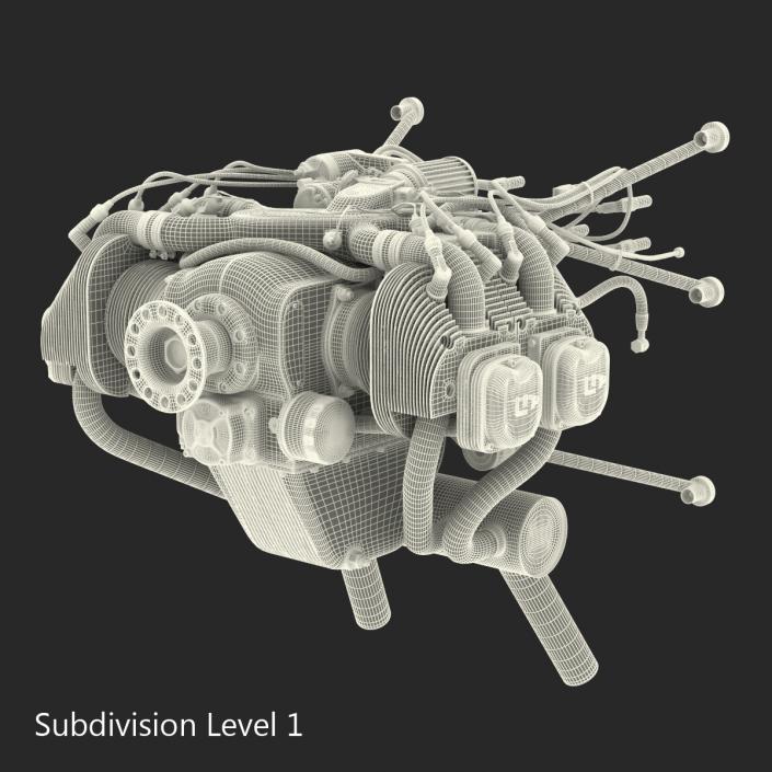 Piston Aircraft Engine ULPower UL260i 3D