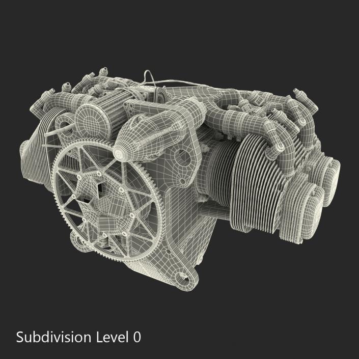 Piston Aircraft Engine ULPower UL260i 2 3D model