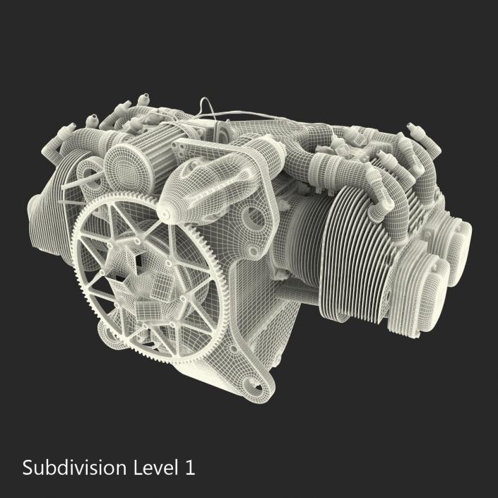 Piston Aircraft Engine ULPower UL260i 2 3D model