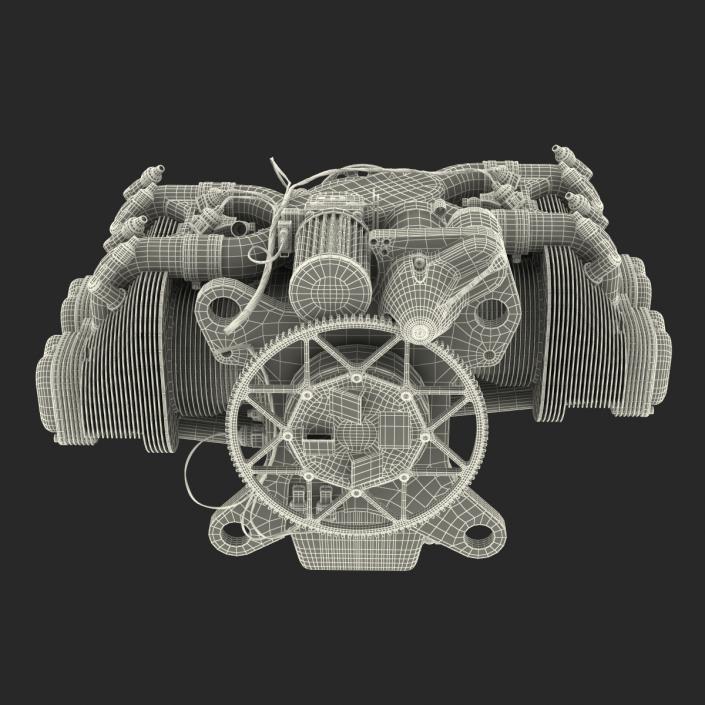 Piston Aircraft Engine ULPower UL260i 2 3D model