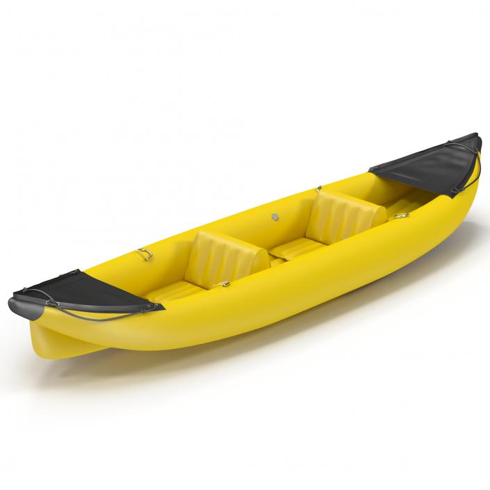 3D model Inflatable Kayak 3 Yellow