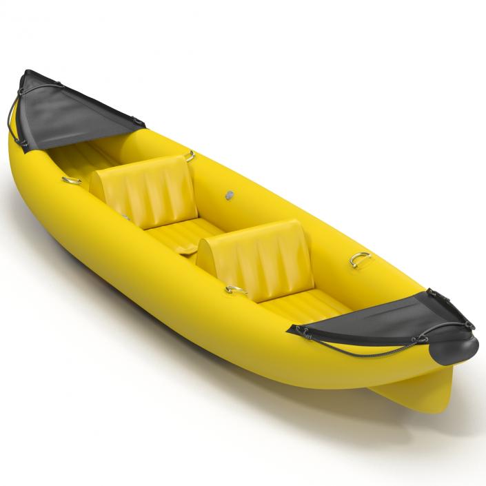 3D model Inflatable Kayak 3 Yellow