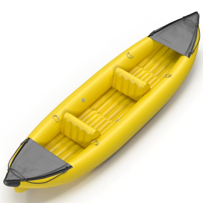 3D model Inflatable Kayak 3 Yellow