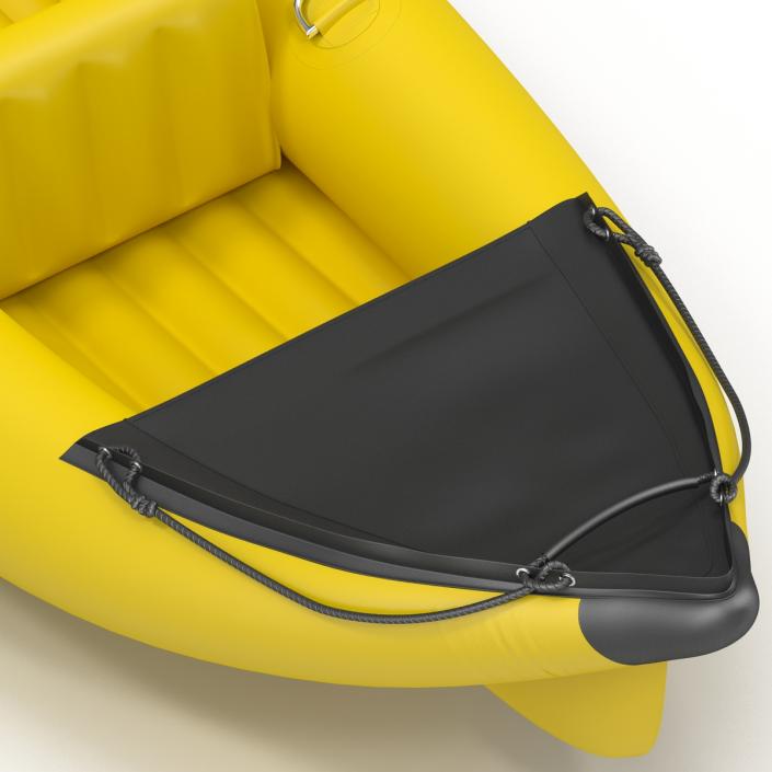 3D model Inflatable Kayak 3 Yellow