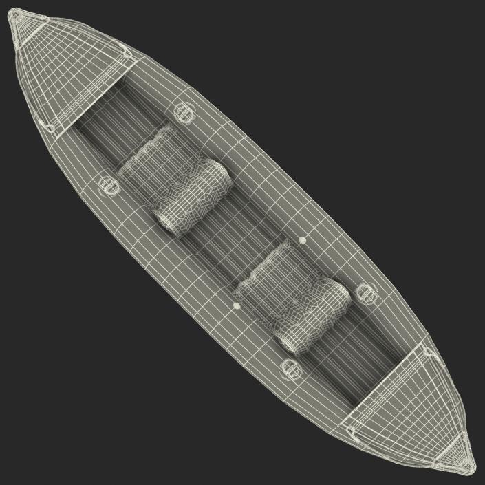 3D model Inflatable Kayak 3 Yellow