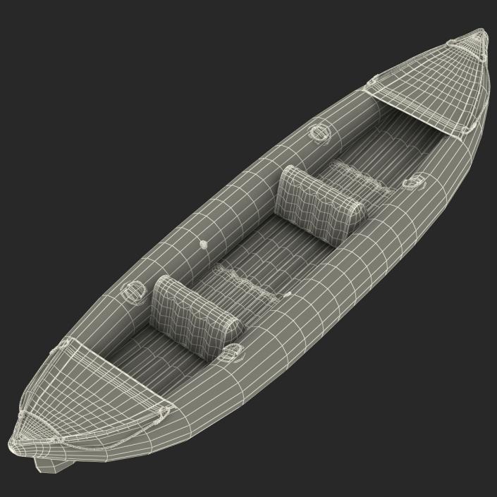 3D model Inflatable Kayak 3 Yellow