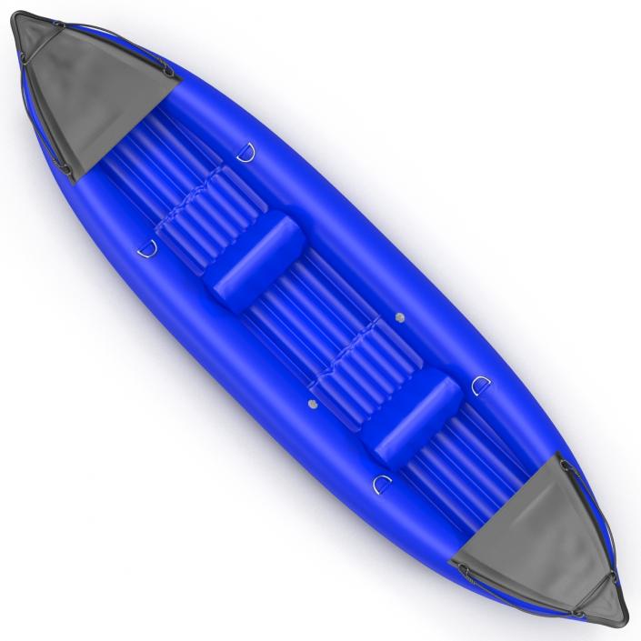 3D Inflatable Kayak 3 Blue model