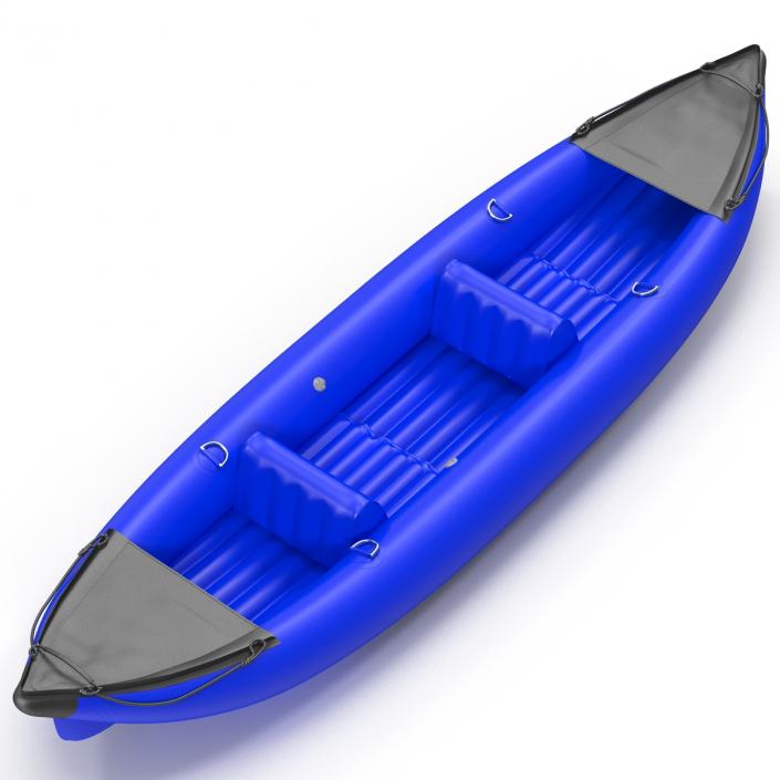 3D Inflatable Kayak 3 Blue model