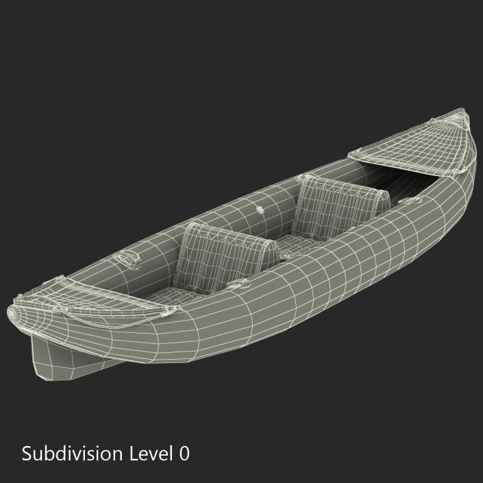 3D Inflatable Kayak 3 Blue model