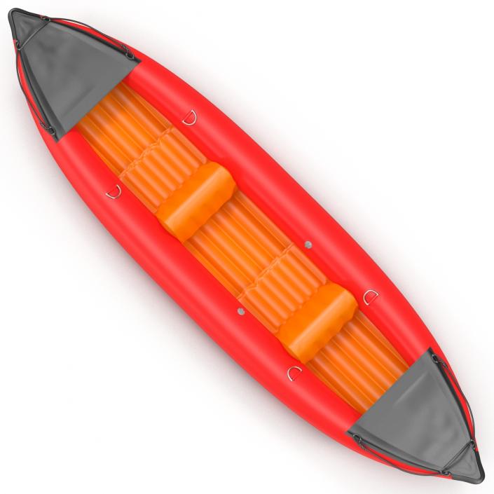 Inflatable Kayak 3 Red 3D