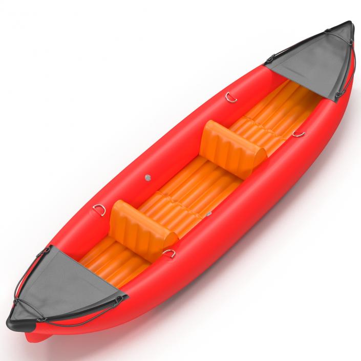 Inflatable Kayak 3 Red 3D