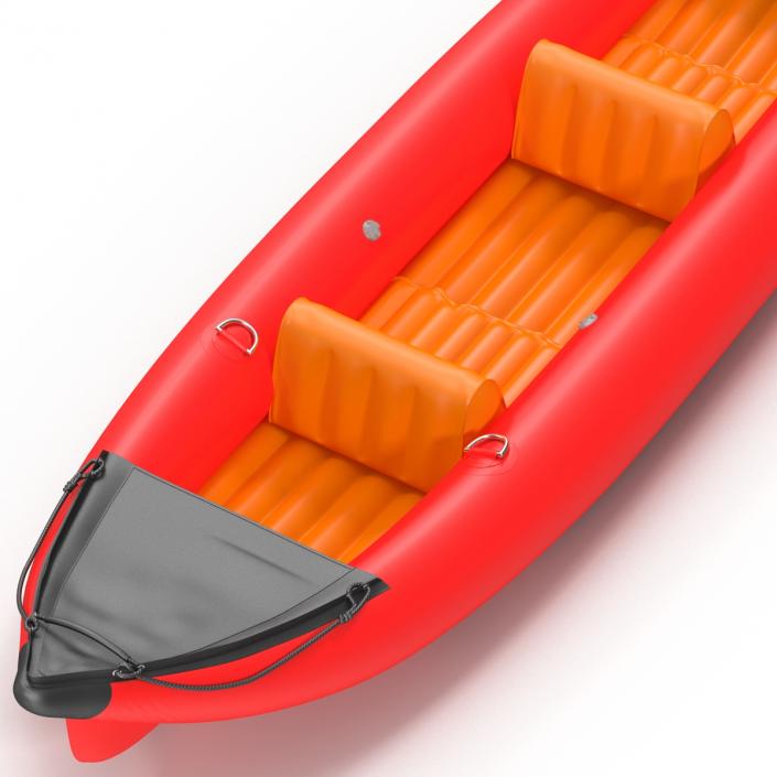 Inflatable Kayak 3 Red 3D