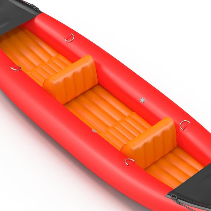 Inflatable Kayak 3 Red 3D