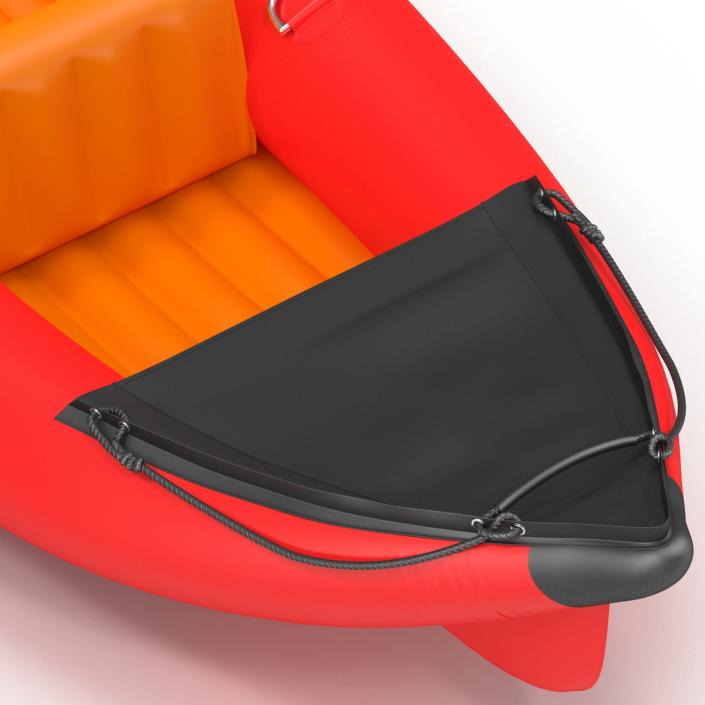 Inflatable Kayak 3 Red 3D