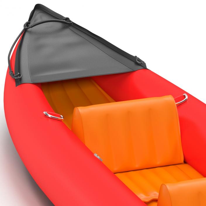 Inflatable Kayak 3 Red 3D