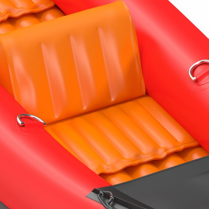 Inflatable Kayak 3 Red 3D