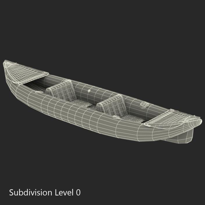 Inflatable Kayak 3 Red 3D