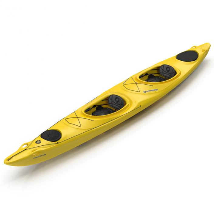 Kayak 2 Yellow 3D model