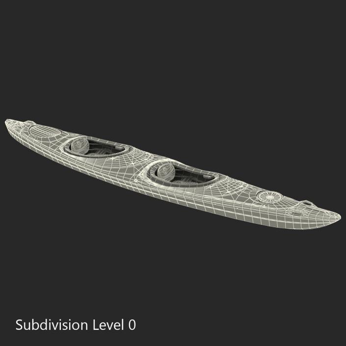 Kayak 2 Yellow 3D model