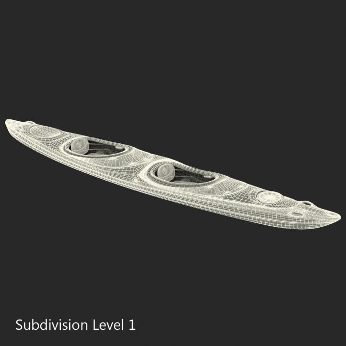 Kayak 2 Yellow 3D model