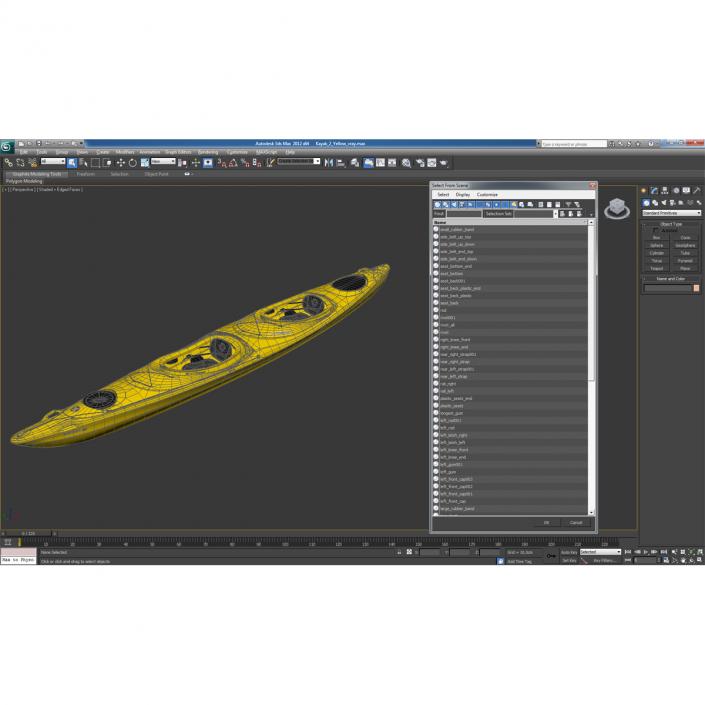 Kayak 2 Yellow 3D model