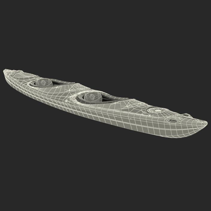 Kayak 2 Yellow 3D model