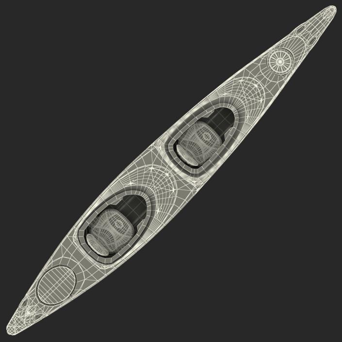 Kayak 2 Yellow 3D model