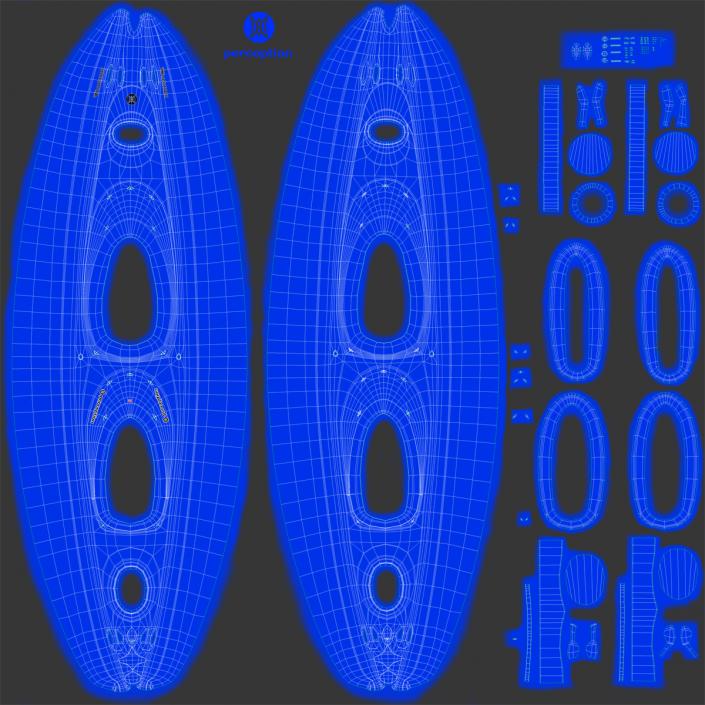 Kayak 2 Blue 3D