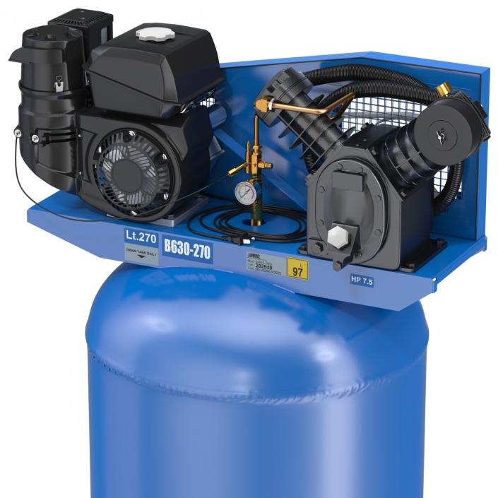 3D Vertical Air Compressor Abac model