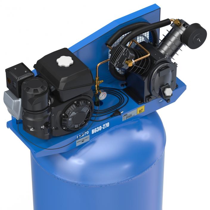 3D Vertical Air Compressor Abac model