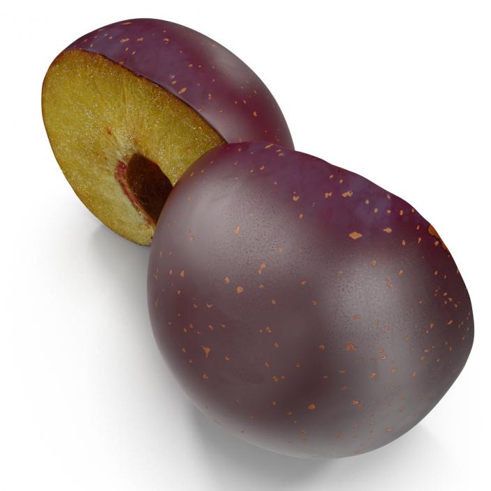 Plum Half 3D model